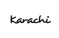 Karachi city handwritten word text hand lettering. Calligraphy text. Typography in black color