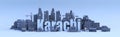 karachi lettering, city in 3d render