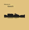 Karachi, Pakistan city silhouette