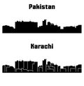 Karachi, Pakistan city silhouette