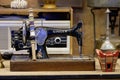 Closeup of an traditional manual Elgin sewing machine