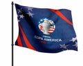 Copa America 2024 tournament Flag with logo
