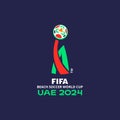 FIFA Beach Soccer World Cup UAE 2024 vector illustration.