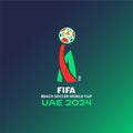 FIFA Beach Soccer World Cup UAE 2024 vector illustration.