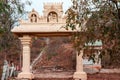 Entrance arch of a popular ancient Hindu Dibbagireshwara Swami Temple in Karanataka near Bangalore Royalty Free Stock Photo