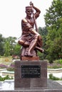 A Karaim bronze statue depicting a musician. Royalty Free Stock Photo