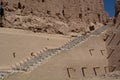 The stairway. Kyzyl Kala Fortress, Ancient Khorezm. Karakalpakstan. Uzbekistan Royalty Free Stock Photo