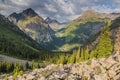 Karakol valley in Terskey Ala-Too mountain range in Kyrgyzst Royalty Free Stock Photo