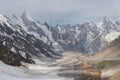 Karakoram mountain landscape view from Gondogoro la pass in K2 base camp trekking, Gilgit Baltistan, north Pakistan Royalty Free Stock Photo