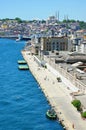 Karakoy district, Istanbul aerial view to the city, Port of Istanbul