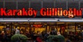 Karakoy Gulluoglu baklava dessert restaurant and coffe. Turkish traditional desserts store