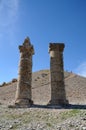 Karakus tumulus in area of Nemrut Dagi, east anatolia Royalty Free Stock Photo