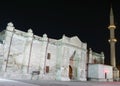 Karamanoglu Grand Mosque at night in Aksaray.