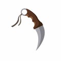 Karambit knife asian traditional weapon icon illustration vector