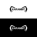 Karambit knife icon logo design vector template