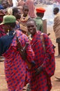 Karamojong villagers with guns, Uganda Royalty Free Stock Photo