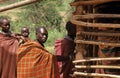 Karamojong villagers, Uganda Royalty Free Stock Photo