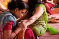 Indian Henna Tattoo Artist at Work