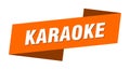 karaoke banner template. ribbon label sign. sticker