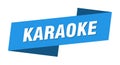 karaoke banner template. ribbon label sign. sticker