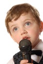 Karaoke boy Royalty Free Stock Photo