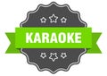 karaoke label. karaoke isolated seal. sticker. sign