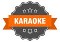 karaoke label. karaoke isolated seal. sticker. sign