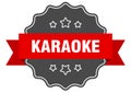 karaoke label. karaoke isolated seal. sticker. sign