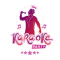 Karaoke party flyers vector cover design created using musical n