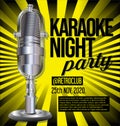 Karaoke party retro vintage poster