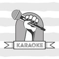 Karaoke retro style Royalty Free Stock Photo