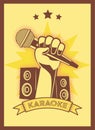 Karaoke retro style Royalty Free Stock Photo