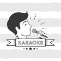 karaoke retro style Royalty Free Stock Photo