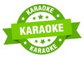 karaoke round ribbon isolated label. karaoke sign.