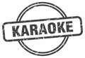karaoke stamp. karaoke round vintage grunge label.