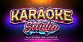 Karaoke Studio Text Style Effect. Editable Graphic Text Template