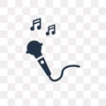 Karaoke vector icon isolated on transparent background, Karaoke