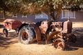 Karas Region, Namibia - 07 10 2018: abandoned tractor at The Canyon Roadhouse, Fish River Canyon.