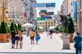 Karasz street is the main, most famous, attractive pedestrian street in Szeged. Many banks, restaurants, bars, shops and walking