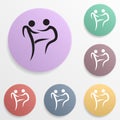 Karate badge color set icon. Simple glyph, flat vector of sport icons for ui and ux, website or mobile application Royalty Free Stock Photo