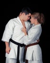 Karate Couple Passion Royalty Free Stock Photo