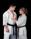 Karate Couple Passion Royalty Free Stock Photo