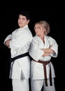 Karate Couple Wearing Kimonos Standing Together