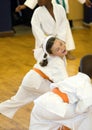 Karate girl Royalty Free Stock Photo