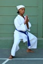 Karate girl Royalty Free Stock Photo