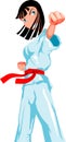 Karate girl Royalty Free Stock Photo