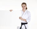 Karate girl. Royalty Free Stock Photo