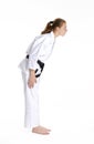 Karate girl. Royalty Free Stock Photo