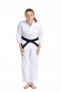 Karate girl. Royalty Free Stock Photo