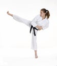 Karate girl. Royalty Free Stock Photo